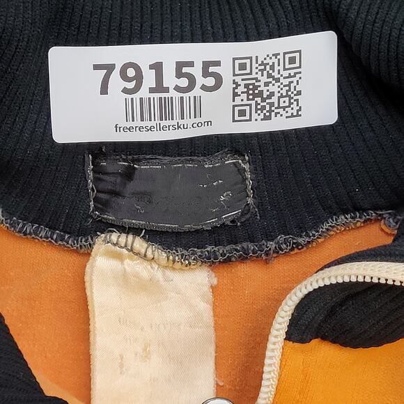 Vintage 80s MOD Track Jacket Womens XL 23x23 Orange - Picture 9 of 15